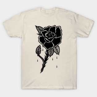 OLD IS COOL BLACK ROSE T-Shirt